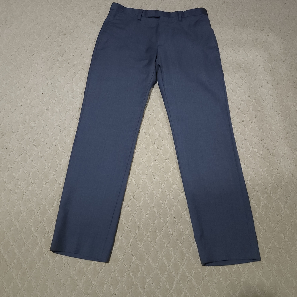 Banana Republic Navy Slim Fit Pants Marzotto Super 100s Pure Wool Dress Pants